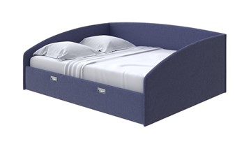 Спальная кровать Bono 180х200, Рогожка (Firmino Полуночный синий) в Архангельске