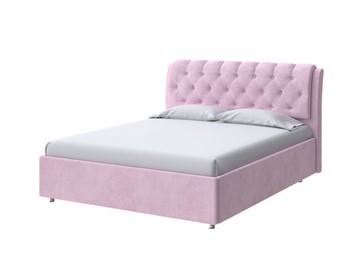 Кровать в спальню Chester 160х200, Велюр (Teddy Розовый фламинго) в Архангельске