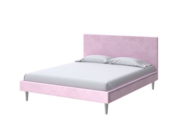 Кровать 2-спальная Claro 160х200, Велюр (Teddy Розовый фламинго) в Архангельске