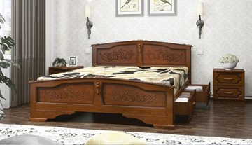 Кровать с выкатными ящиками Елена (Орех) 180х200 в Архангельске