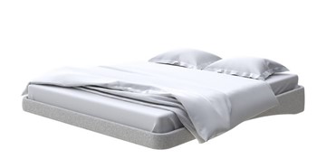 Парящая кровать 2-спальная 180х200, Искусственная шерсть (Лама Светло-серый) в Архангельске