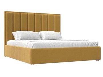 Двуспальная кровать с механизмом Афродита 160, Желтый (Микровельвет) в Архангельске