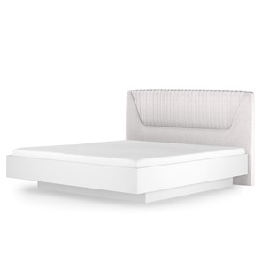 Кровать с мягкой спинкой Марсель-11 (Белый, ткань Catania white) 1400 в Архангельске