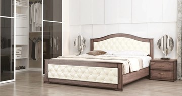 Спальная кровать Стиль 3, 160х190, кожзам, с основанием в Архангельске
