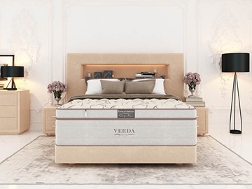 Спальная кровать Smart Compact/Podium M 160х200, Флок (Велсофт Бежевый) в Архангельске