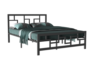 Спальная кровать Лофт 3, 160х200, черная в Архангельске