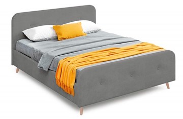 Кровать полутороспальная Сиерра 1400 (с подъемным механизмом и коробом) Торонто серый в Архангельске