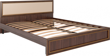Кровать в спальню Беатрис М10 с мягким изголовьем (Орех Гепланкт) в Архангельске