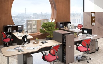 Набор мебели в офис Xten с большим шкафом для документов для 2 сотрудников в Архангельске - предосмотр 5