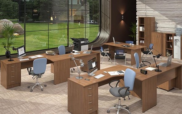 Набор мебели в офис IMAGO три стола, 2 шкафа, стеллаж, тумба в Архангельске - изображение