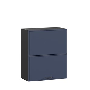 Горизонтальный настенный шкаф 600 комбинированный Индиго ЛД 298.970.000.167, Чёрный/Тёмно-синий в Архангельске