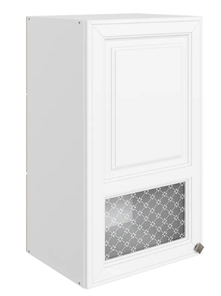 Кухонный навесной шкаф Мишель L400 H720 (1 дв. окош.) эмаль (белый/белый) в Архангельске