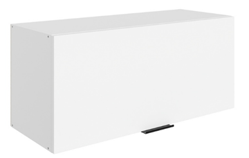 Кухонный навесной шкаф Стоун L800 Н360 (1 дв. гл.) (белый/джелато софттач) в Архангельске