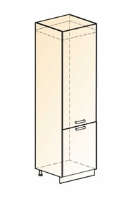 Шкаф-пенал под холодильник Бостон L600 (2 дв. гл.) в Архангельске