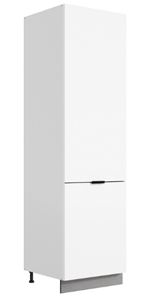 Шкаф-пенал Стоун L600 под холодильник (2 дв.гл.) (белый/джелато софттач) в Архангельске