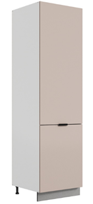 Шкаф-пенал Стоун L600 под холодильник (2 дв.гл.) (белый/грей софттач) в Архангельске