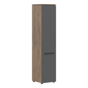 Шкаф колонка  высокий с глухой дверью MORRIS TREND Антрацит/Кария Пальмира MHC 42.1 (429х423х1956) в Архангельске