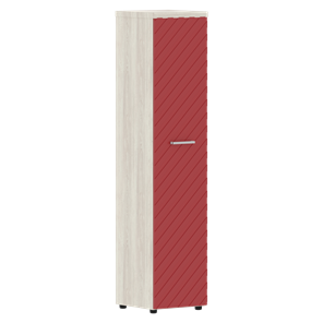 Шкаф TORR LUX TLHC 42.1 колонка с глухой дверью и топом 435х452х1958 Сосна Эдмонт/ Красный в Архангельске