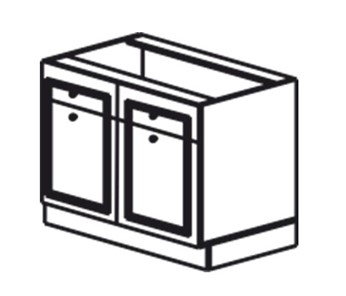 Кухонная тумба Веста рабочая двухдверная с ящиками 820*800*525 мм в Архангельске