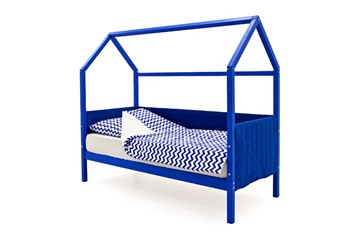 Кровать-домик детская «Svogen синий» мягкая в Архангельске