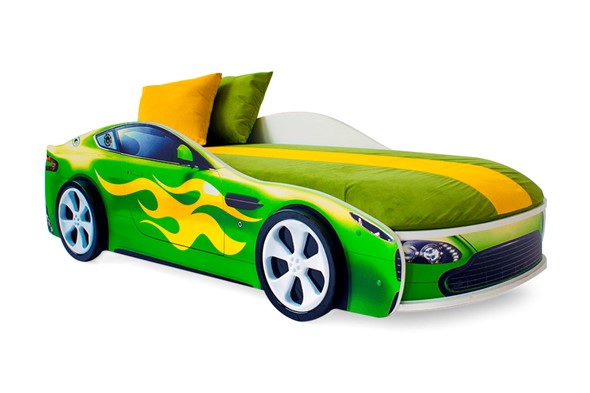 Кровать-машина Бондимобиль зеленый в Архангельске - изображение