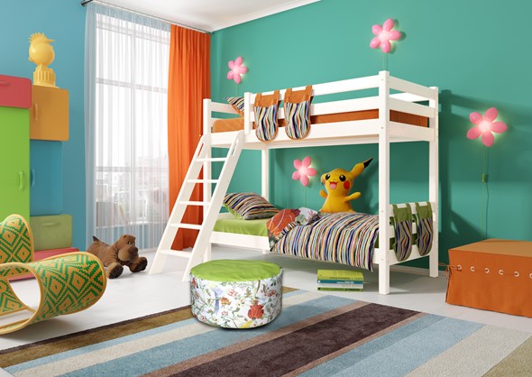 Двухъярусная детская кровать Соня, Вариант 10 Белый в Архангельске - изображение