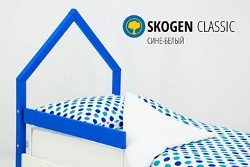 Кровать-домик в детскую мини Skogen сине-белый в Архангельске - предосмотр 3