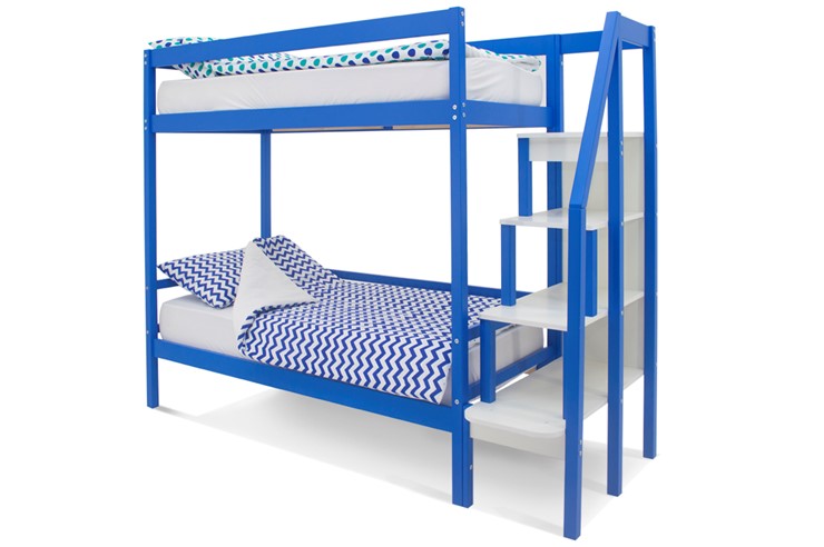 Детская двухэтажная кровать Svogen синий в Архангельске - изображение 2
