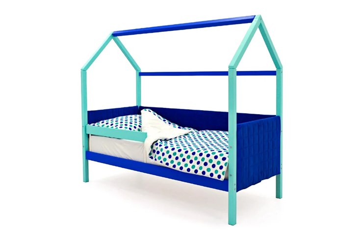 Кровать-домик детская Svogen, мятный-синий мягкая в Архангельске - изображение 2