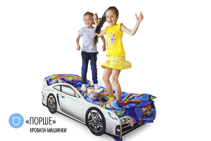Кровать-машина детская Porsche в Архангельске - изображение 4