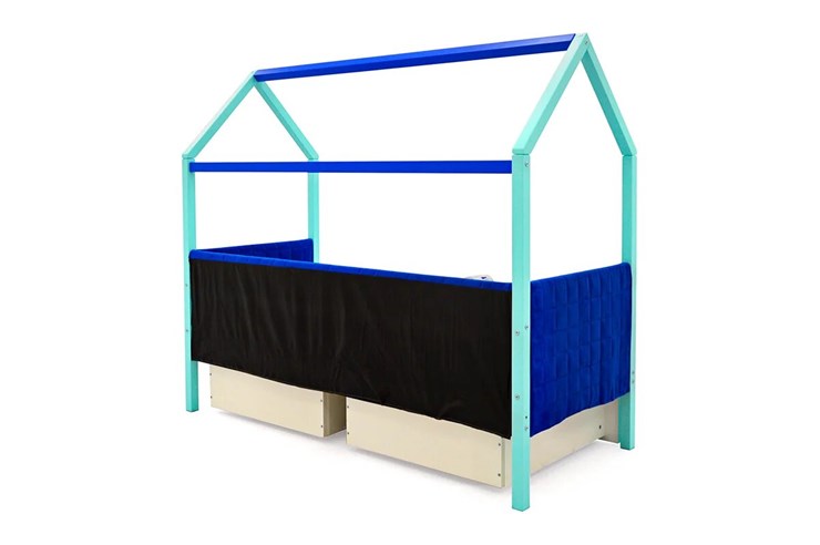 Кровать-домик детская Svogen, мятный-синий мягкая в Архангельске - изображение 6