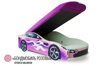 Кровать-машина детская Бондимобиль розовый в Архангельске - предосмотр 1