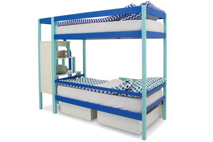 Детская 2-этажная кровать Svogen мятный-синий в Архангельске - изображение 6