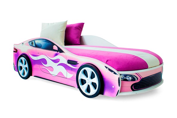 Кровать-машина детская Бондимобиль розовый в Архангельске - изображение