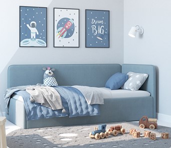 Детская кровать Leonardo голубой 160х70 в Архангельске - предосмотр 4