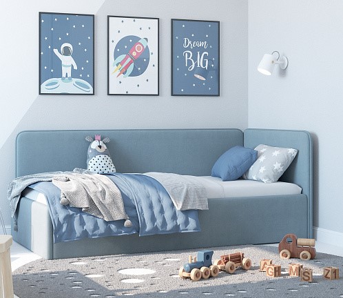 Детская кровать Leonardo голубой 160х70 в Архангельске - изображение 4
