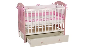 Кровать детская Polini kids Simple 328, белый-розовый в Архангельске - предосмотр 5