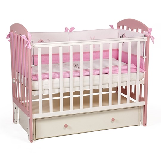 Кровать детская Polini kids Simple 328, белый-розовый в Архангельске - изображение 6