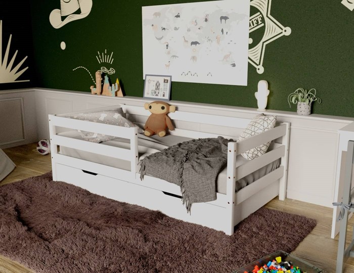 Кровать детская Софа с ящиками, цвет белый в Архангельске - изображение 3
