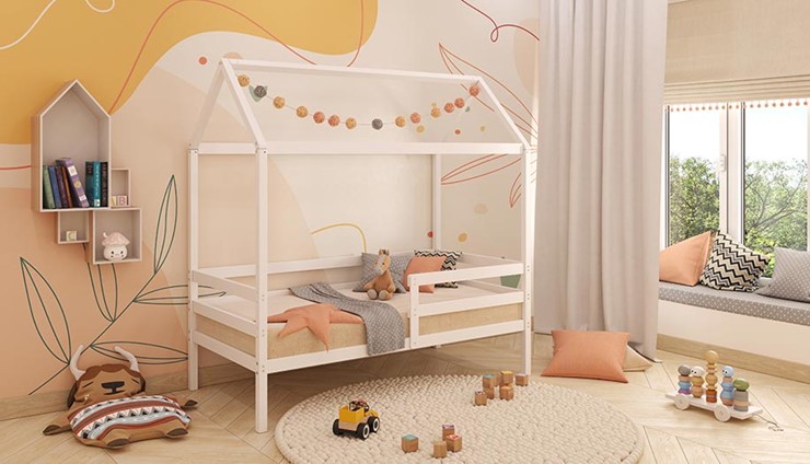 Кровать в детскую POLINI Kids Simple 950 Белый в Архангельске - изображение 8