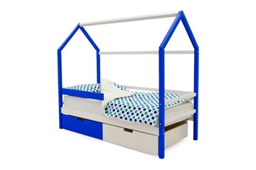 Кровать-домик в детскую Svogen сине-белый в Архангельске