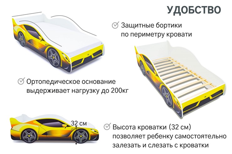 Детская кровать-машина Ferrari в Архангельске - изображение 5