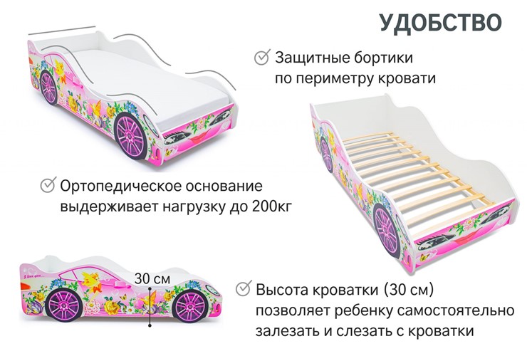Кровать-машина детская Фея в Архангельске - изображение 4