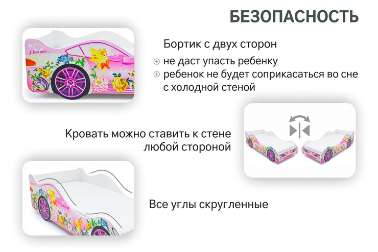 Кровать-машина детская Фея в Архангельске - изображение 5