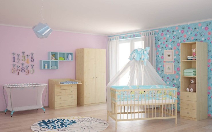 Детская кроватка POLINI Kids Simple 101 Натуральный в Архангельске - изображение 8