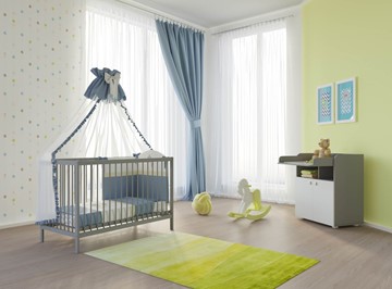 Кровать в детскую POLINI Kids Simple 101 Серый в Архангельске - предосмотр 2