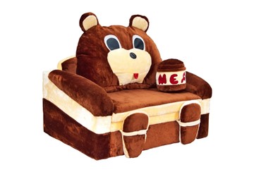 Детский диван Медведь с подушкой, ширина 120 см в Архангельске - предосмотр 1