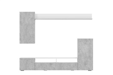 Набор мебели в гостиную МГС-4, белый/цемент светлый в Архангельске - предосмотр 1