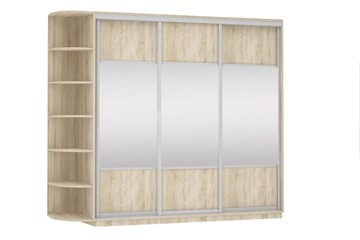 Шкаф 3-х дверный Экспресс (Комби), со стеллажом 2700х600х2200, дуб сонома в Архангельске - предосмотр
