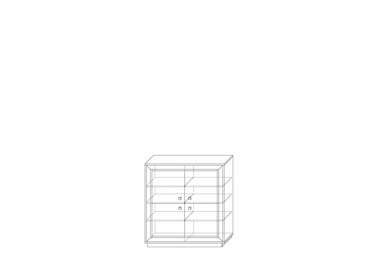Шкаф четырехдверный низкий Прато - 1364, Ясень светлый \ жемчуг в Архангельске - изображение 1